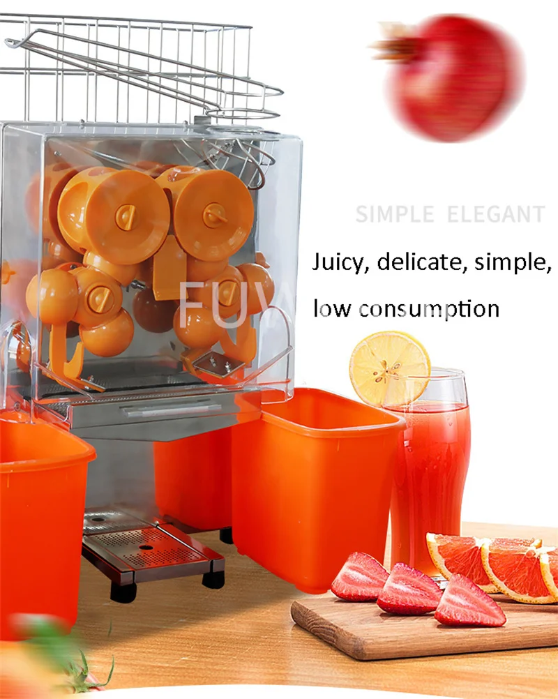 Automatic Pomegranate Lemon Fresh Orange Juicer Fruit Juicer for Shop Bar Restaurant Commercial Extrusion Vending Juicer 120W