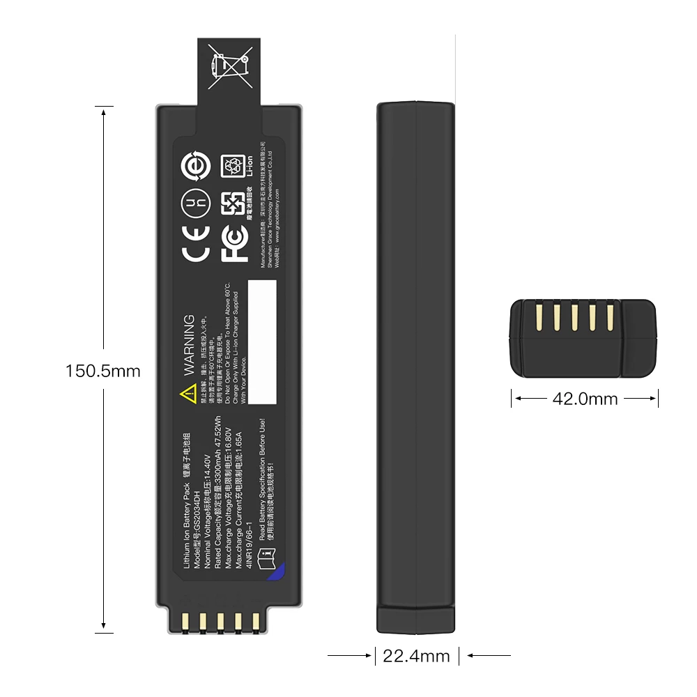 Batería de Repuesto Compatible con Olympus Vanta GS2034DH 14.4V, Portátil, con Mango Delta, para Batería Inspired Energy ND2034