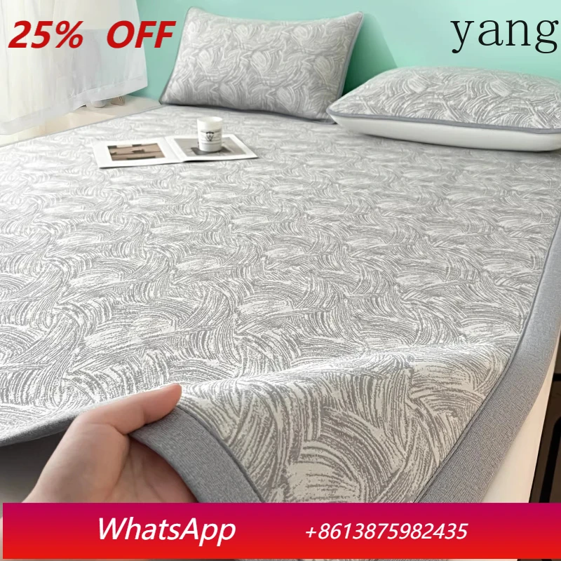 YJQ Ice Silk Mat Machine Washable Air Conditioning Student Dormitory Single Soft Mat