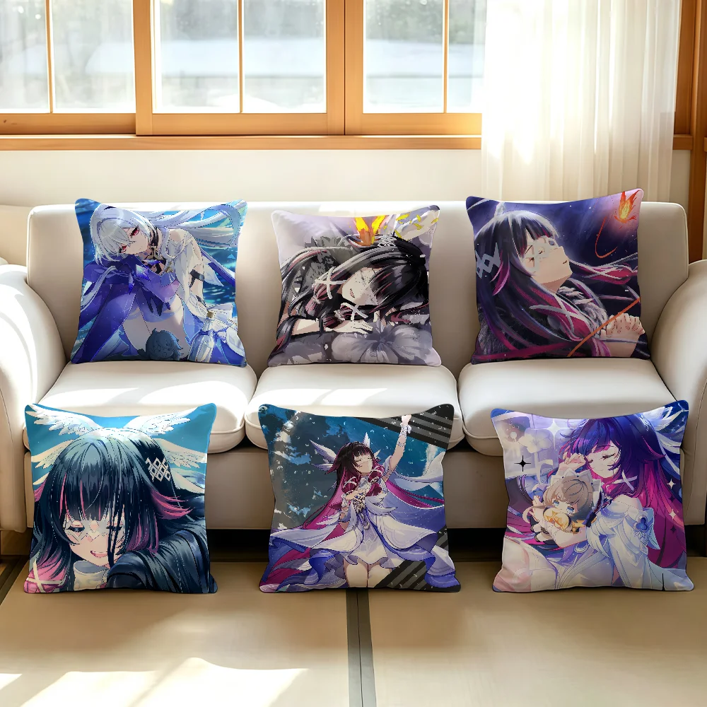 Genshin Impact Columbina  cushion cover Anti-dustmite Sofa Cushion Decorative Office Cover Lounge Area Indoor & Outdoor Use