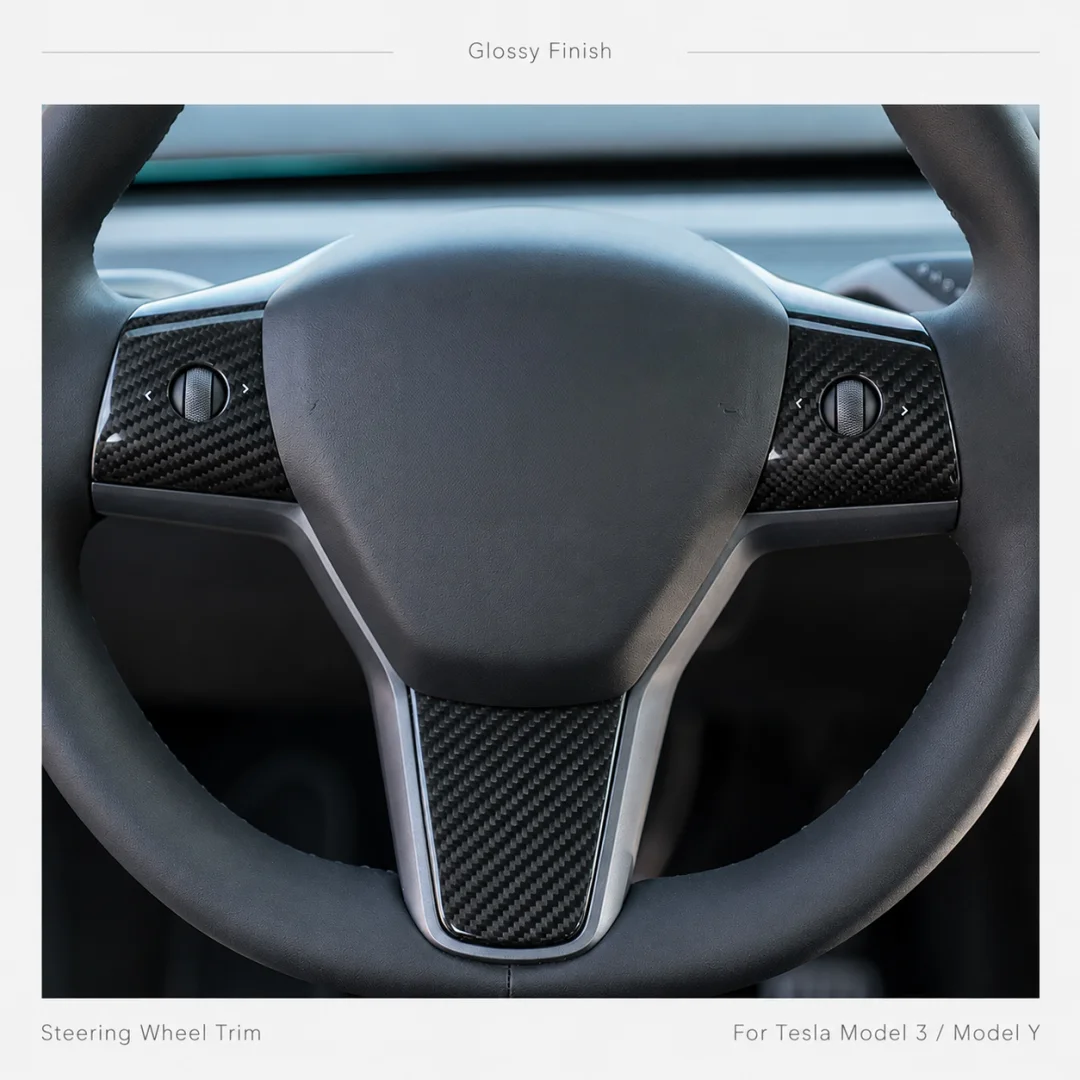 For Tesla Model 3 Model Y Carb - Steering Wheel Cover review and price