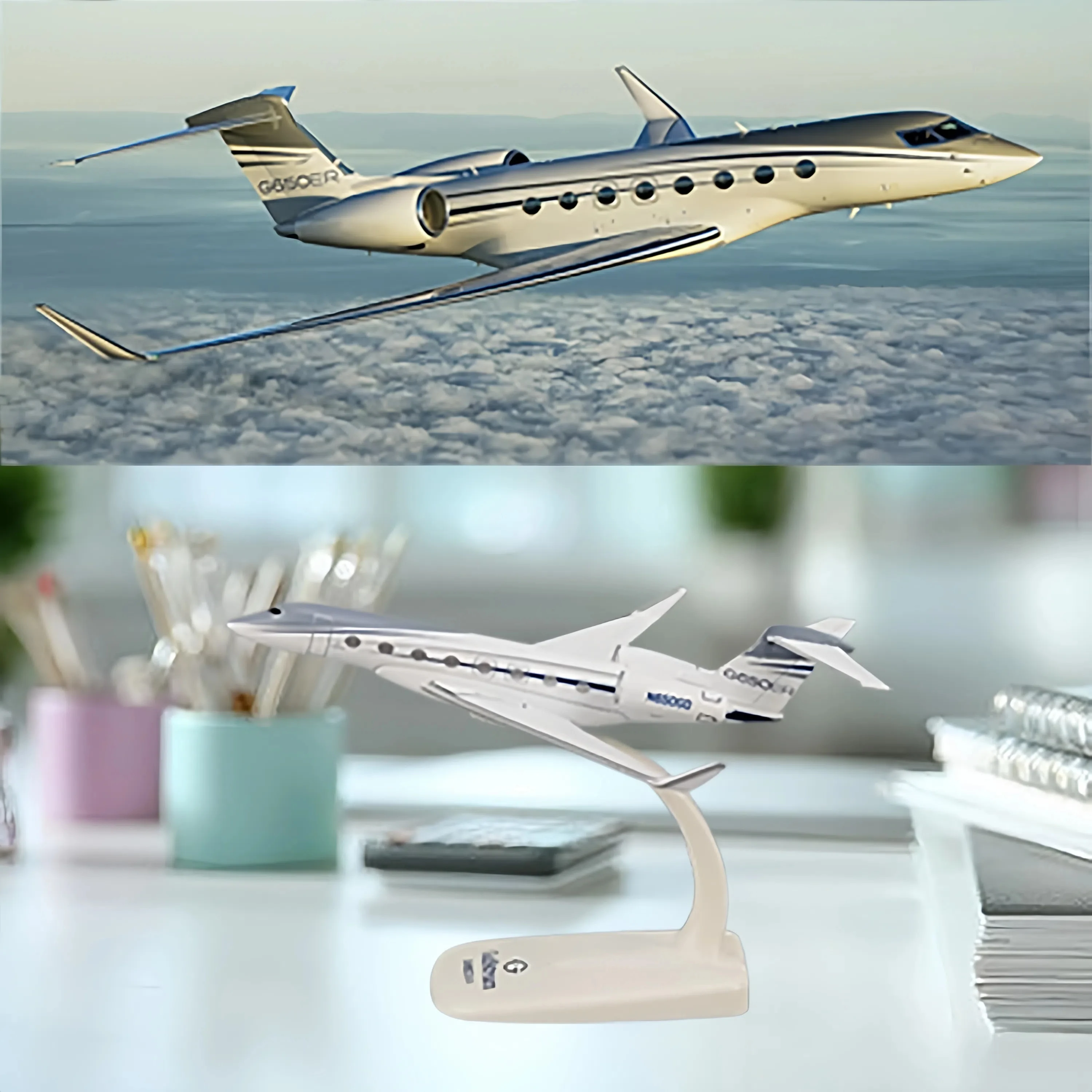 

Gulfstream G650ER масштаб 1:200 литой металлический бизнес-реактивный реактив G-650 Реплика модели самолета Коллекционный дисплей премиум-класса