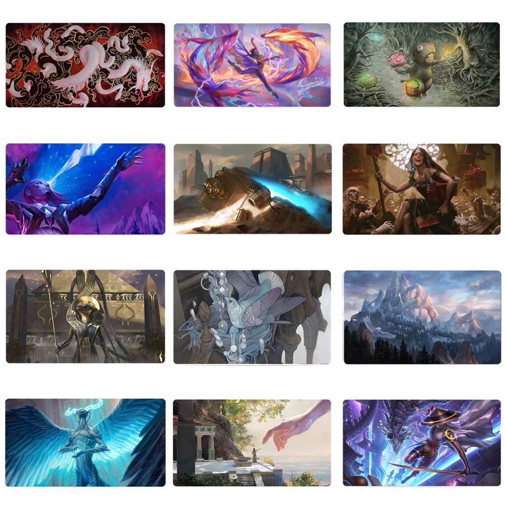 12 different game card mats for (MTG) Playmat HD Snow-Covered Mountai/ Spirit Dragon/ High-end customizable 600mm*350mm*2mm