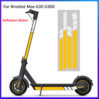 1 Set Electric Scooter Body Reflective Sticker for Ninebot Max G30 G30D Fluorescent Decoration Warning Strip Driving Safety