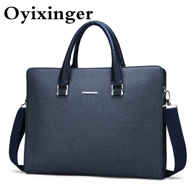 OYIXINGER 2024 New Business Men\'s Bag Travel Briefcase PU Leather Men Single Shoulder Diagonal Laptop Computer Bags Male Handbag