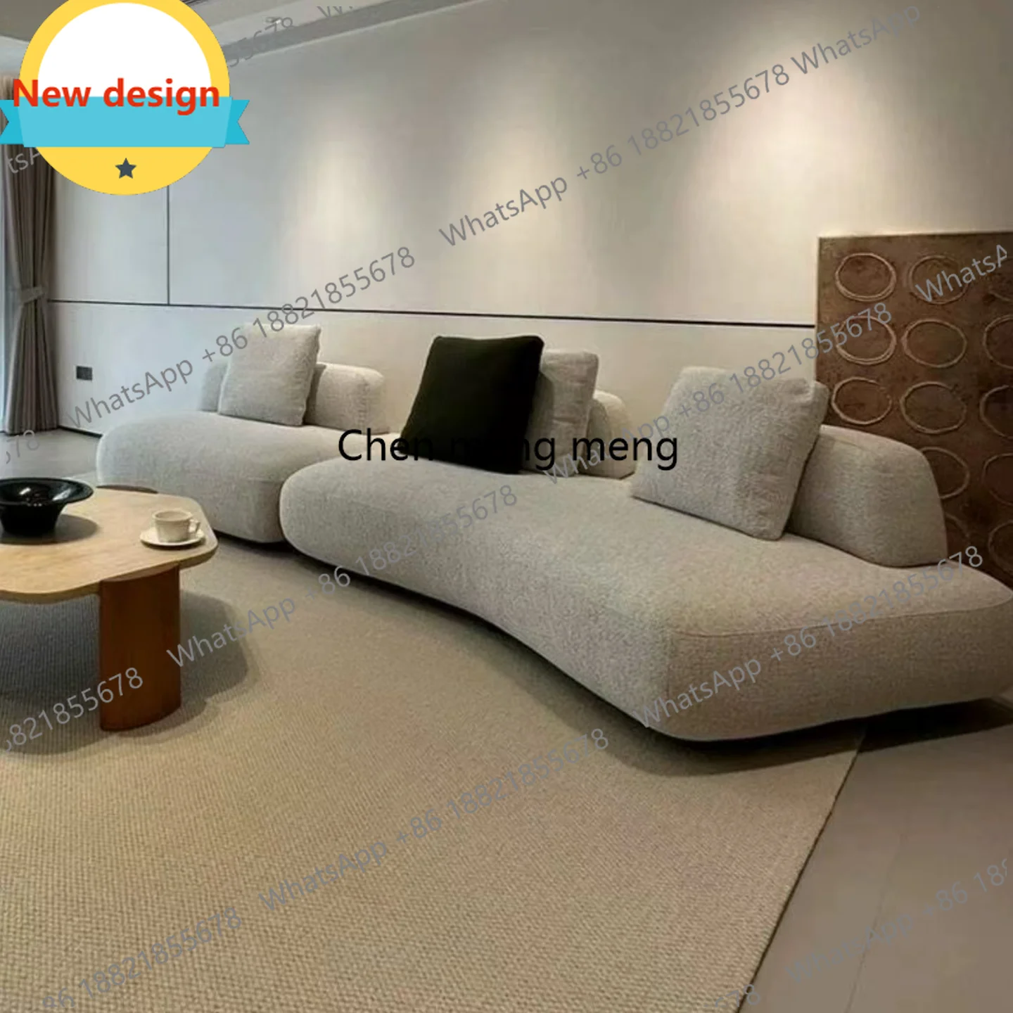 

Современный минималистский дизайнерский изогнутый островный диван, скандинавская модель гостиной, офис продаж, зона приема b567