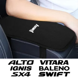 For Suzuki Swift Ignis Jimny Celerio Baleno Grand-Vitara Ciaz Equator Ertiga Samurai S-Cross SX4 Soft Plush Car Armrest Box Pad