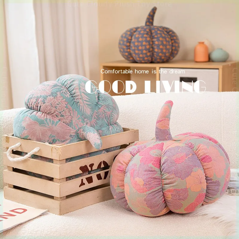 New Halloween Decor Colorful Pumpkin Plush Toys Soft Stuffed Plant Plushies Throw Pillow Sofa Chair Cushion for Girls Xmas Gifts