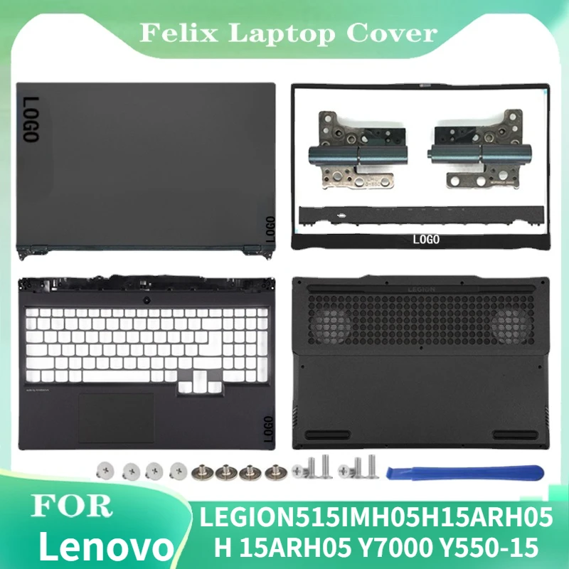 

Новинка для Lenovo LEGION 5 15IMH05H 15ARH05H 15ARH05 Y7000 Фотографическая задняя крышка ноутбука, передние петли, Упор для рук, Нижняя крышка