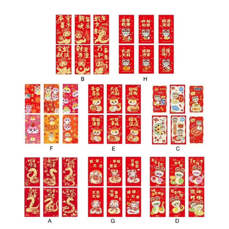 30 Set Lunar New Year Redness Envelopes Festival Chinese Zodiacs Money Pockets Dropshipping