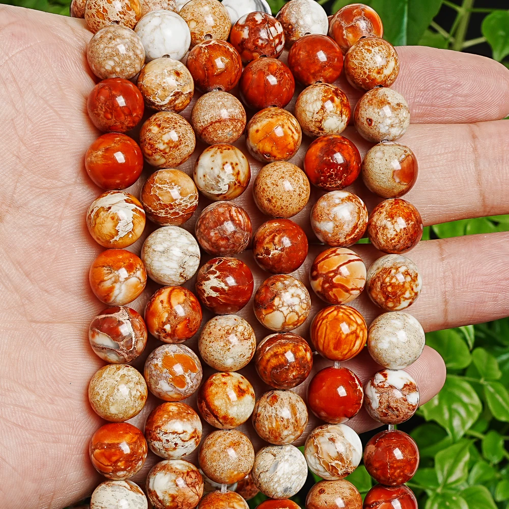 6/8/10mm Natural Red Jaspers Stone Beads Red Round Gemstone Beads For Jewelry Making DIY Bracelet Necklace Charms 15'' view 4