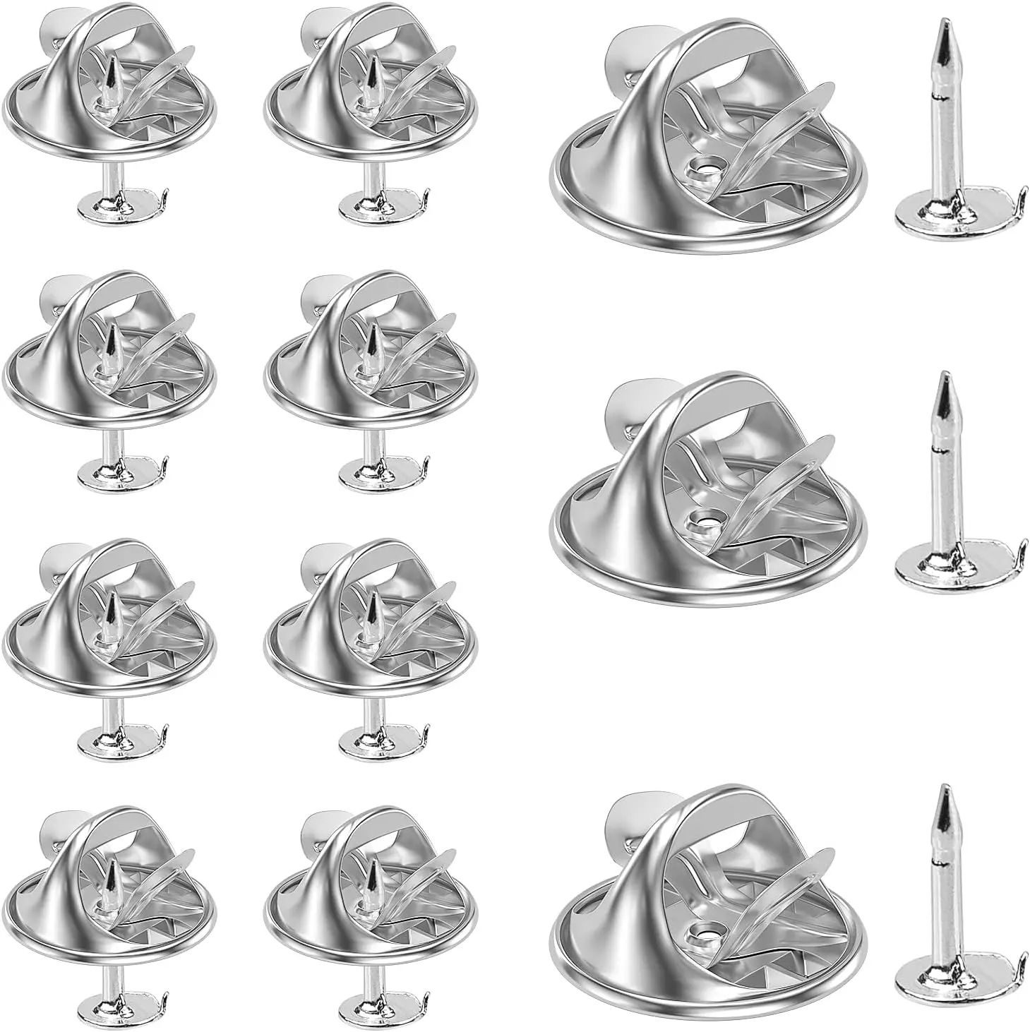 

Pairs Metal Pin and Pin Backings, 8mm Length 4mm Width Blank Pins for DIY Enamel Pins Jewelry Gift Craft Making