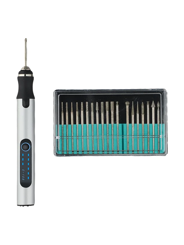 USB Rechargeable Cordless Engraving Pen Electric Rotary Tool Kit With 20 Bits For DIY Jewelry Wood Glass Metal Carving Machine