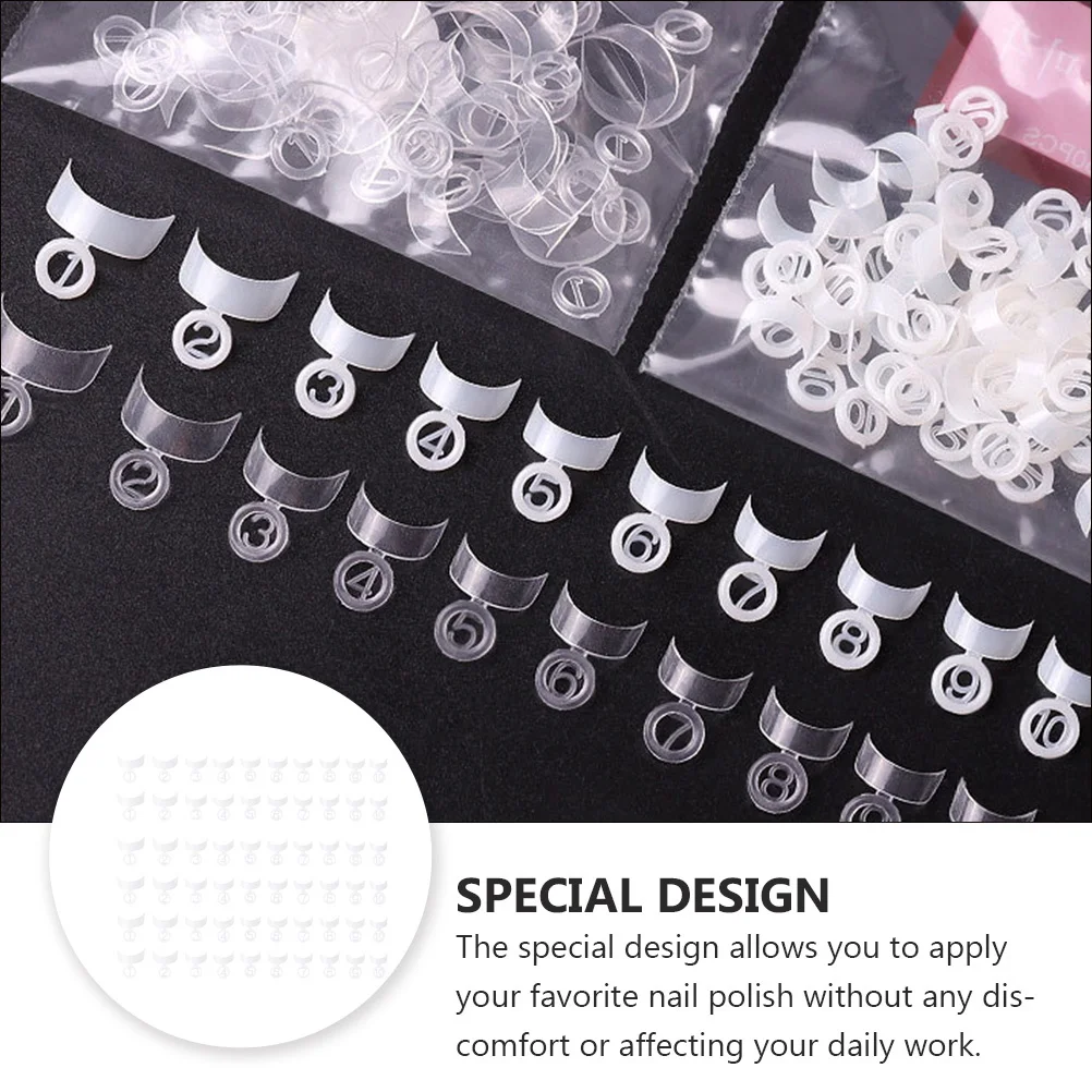 

500Pcs Crescent Nail Plates Unique Design Durable Fake Nails Manicure Tips Nail Art Tools Home Salon Accessory