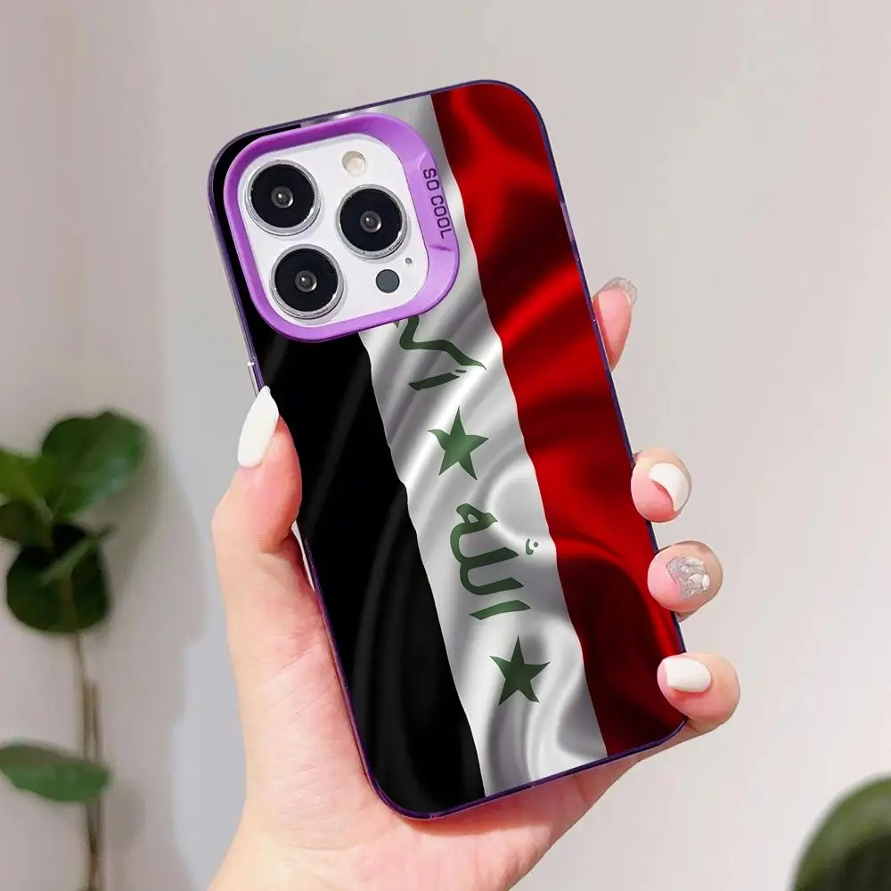 Syrien-Flagge, Handyhülle für iPhone 17, 16, 15, 14, 13, 12, 11 X XR XS 8, 7 Pro Max Plus, durchscheinend, lila Cover-Cover, hübsch