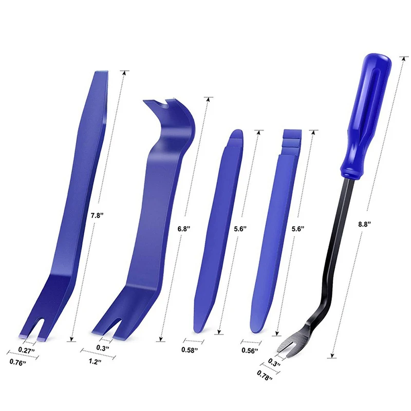 5PCS Auto Door Clip Panel Radio Trim Removal Tool Kits Plastic Car Dismantlers Interior Seesaw Conversion Repairing Car Tools