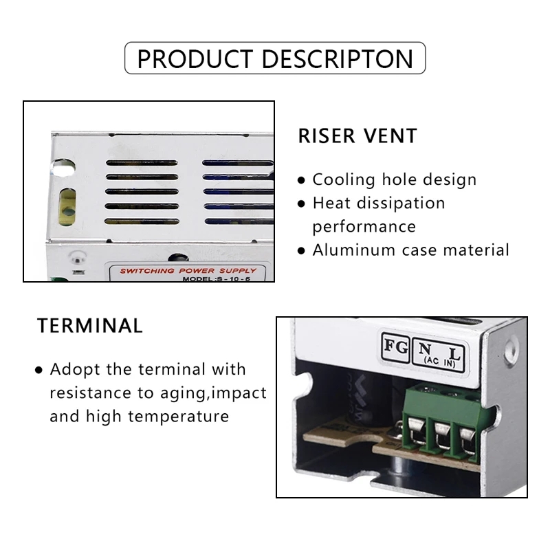 Mini AC/DC Switch Power supply 5V 10W 2A LED Drive Lighting Transformer 110V 220V AC to DC 5 Volt 10Watt 2 Amp Voltage Converter