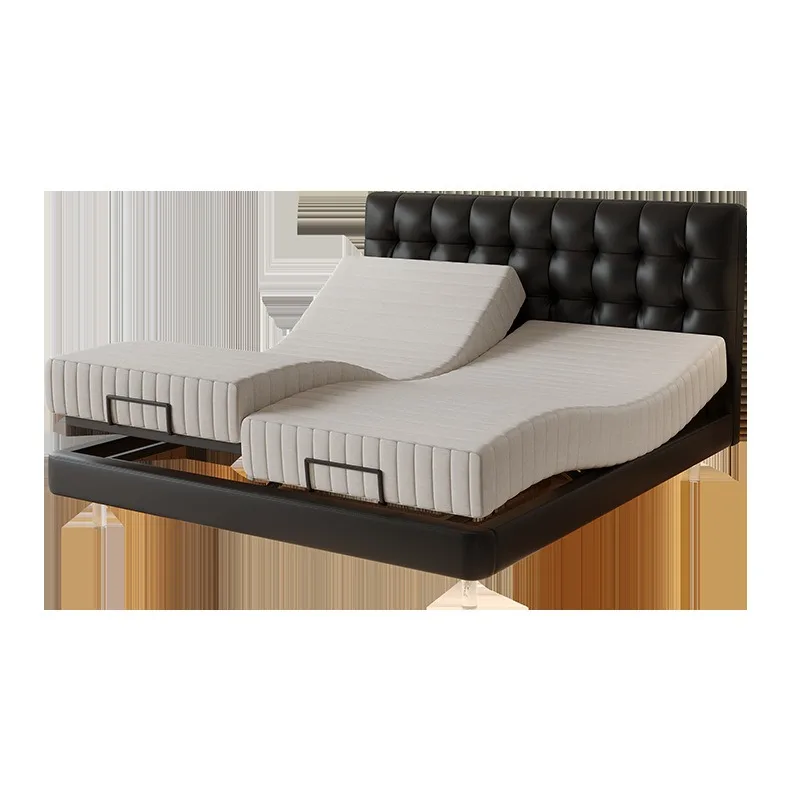 Intelligent electric split bed, modern minimalist master bedroom multi-functional lift, double bed