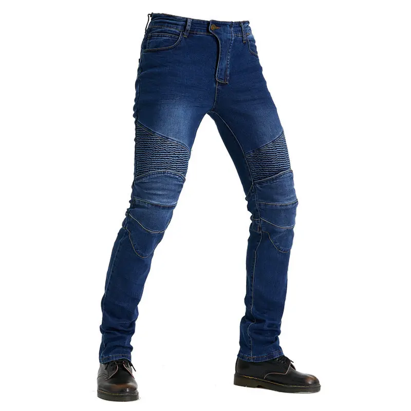 2022 New Motorcycle Racing Rider Straight Jeans Fall Proof Pants Cross-country Motorcycle Racing Pants