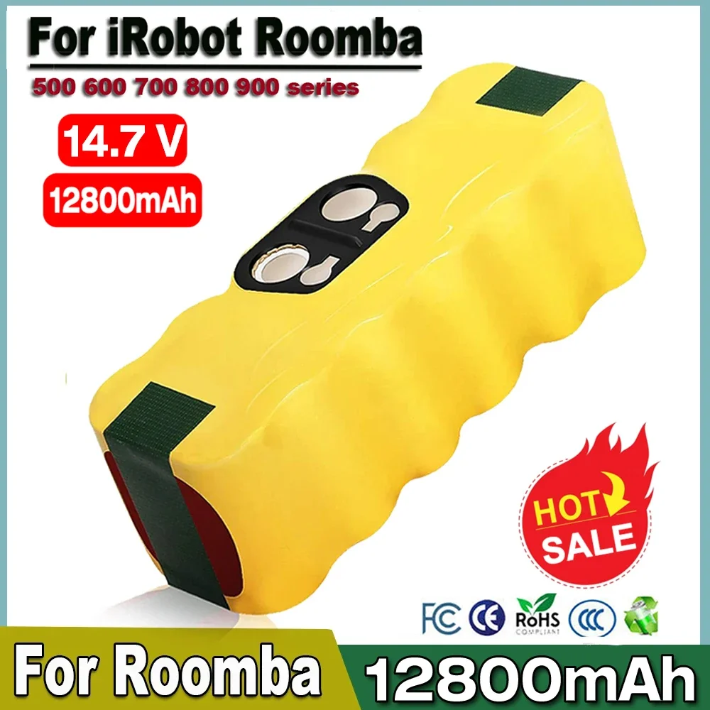 

For irobot Roomba Battery Rechargeable Battery 14.4V 12800mAh 500 550 560 600 650 698 780 876 900 Series Vacuum Cleaner Battery