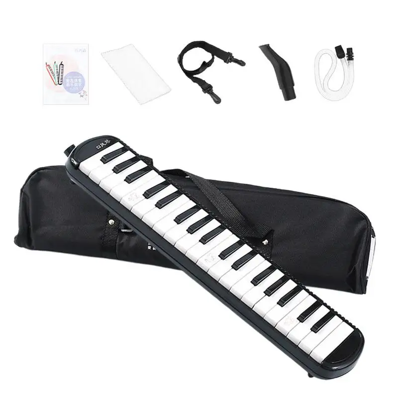 Melodica Instrument For Kids Wind Instrument With 2 Mouthpieces 32 Key Keyboard Harmonium Instrument With Carrying Bag For