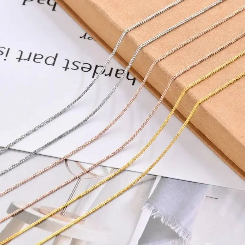 

925 Sterling Silver Thin 1.1MM Foxtail Chain Necklaces For Women Versatile Adjustable Franco Chains 50CM 60CM In 3 Colors