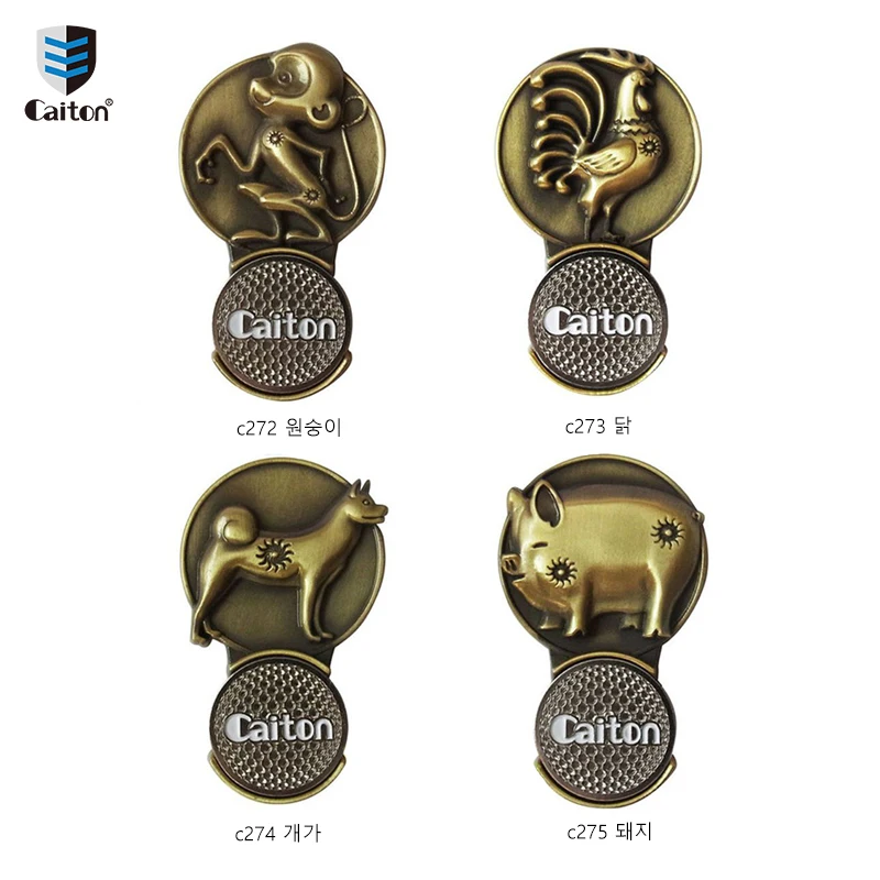 Caiton 1PCS Golf Twelve Zodiac Series Series Dragon Snake Pig, Rabbit, Chicken Dog Cock Accessories Marking Golf Ball