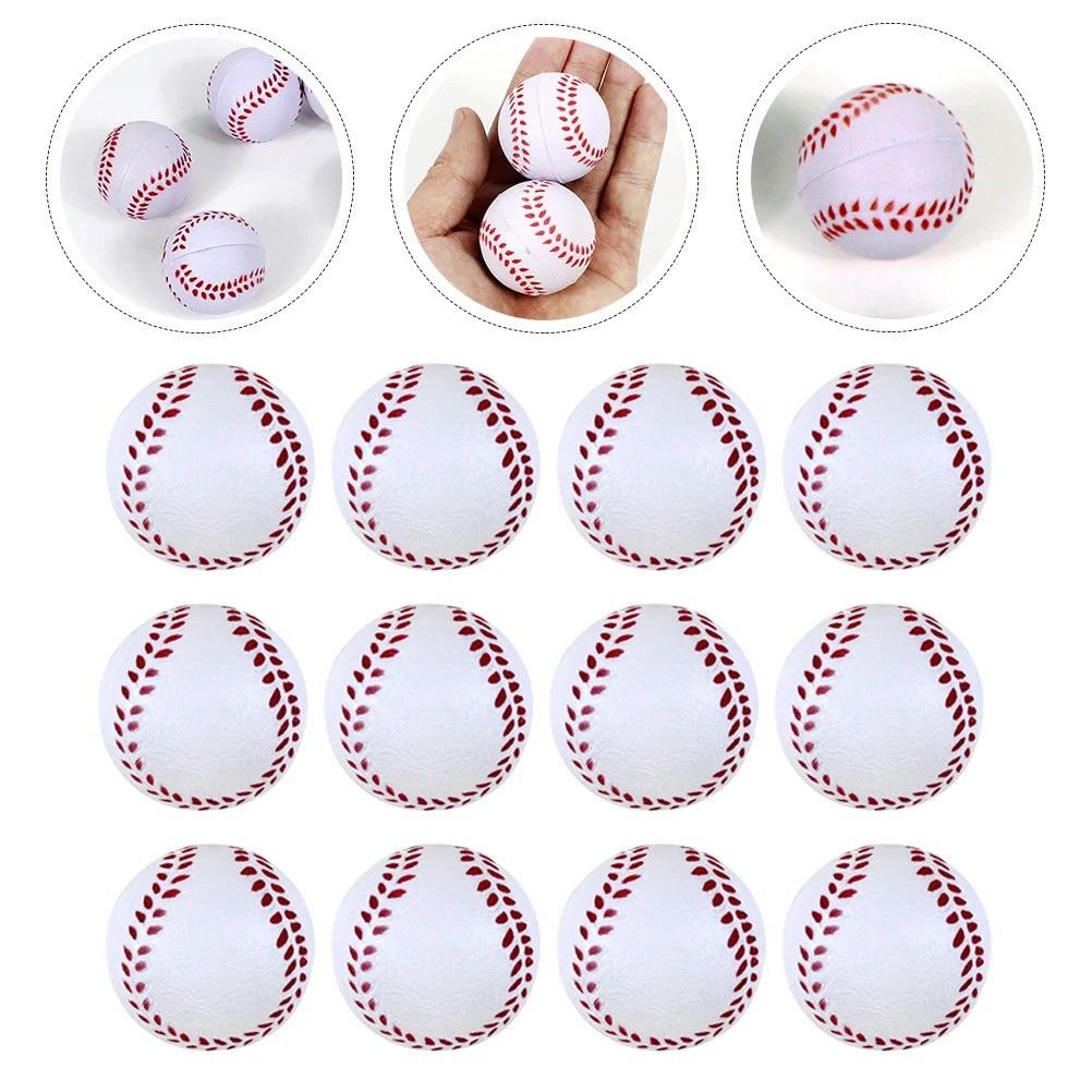 25 Pcs Baseball Kids Toys Elastic Balls Decompression Party Favors Toddler Simulation Model Solid Child