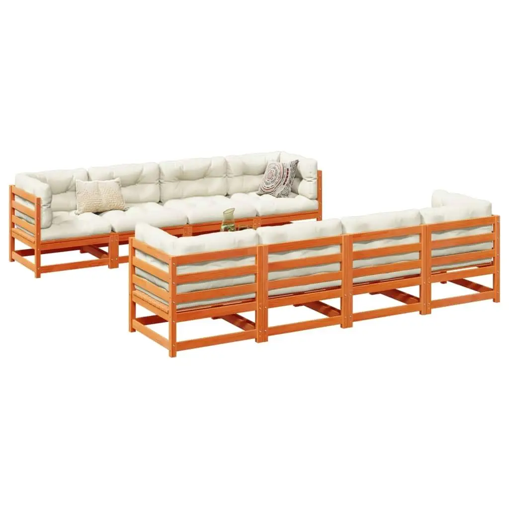 

Garden Sofa Set Wax Brown Cream Outdoor Lounge Furniture Comfortable Seating for Patio Garden Relaxation Stylish Design Durable
