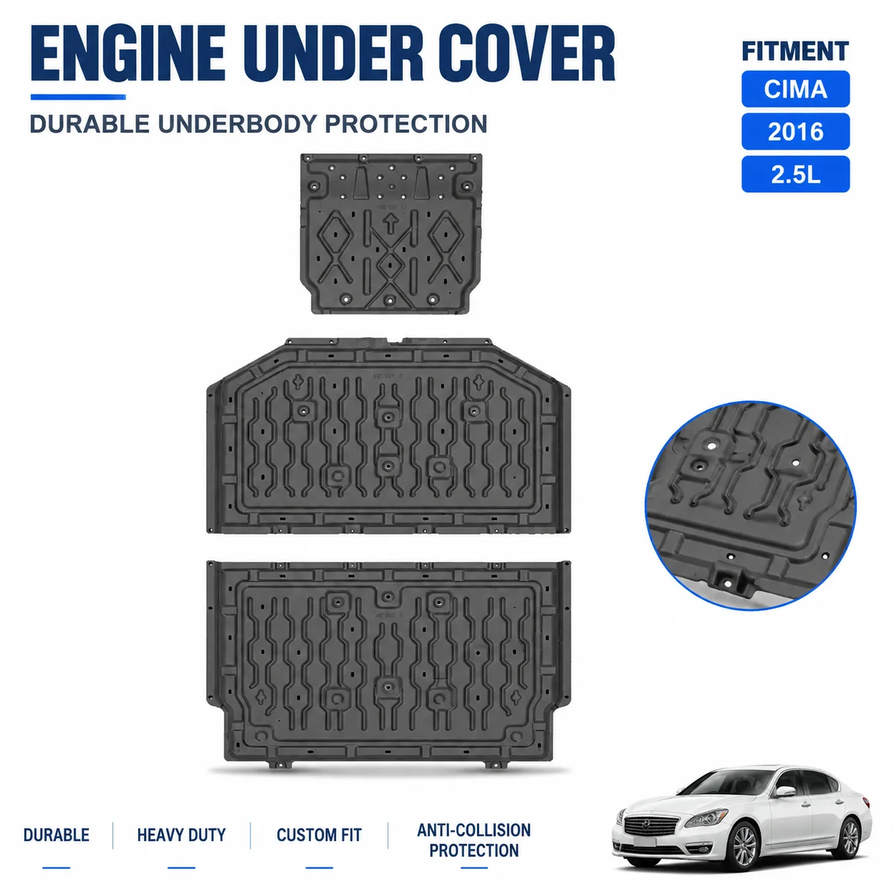 Custom Fit Engine Skid Plate For Nissan N7 2025 625km-510km Heavy Duty No Drilling Underbody Chassis Bottom Protection