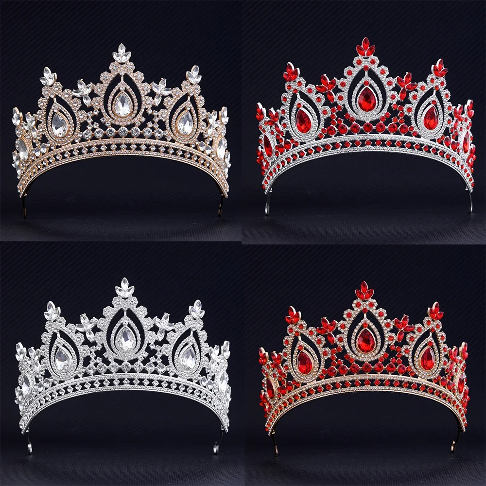 

Luxury Fashion Crystal Crowns Rhinestone Tiaras for Women Bride Wedding Party Jewelry Head Accessories Hair Jewelry Headpieces