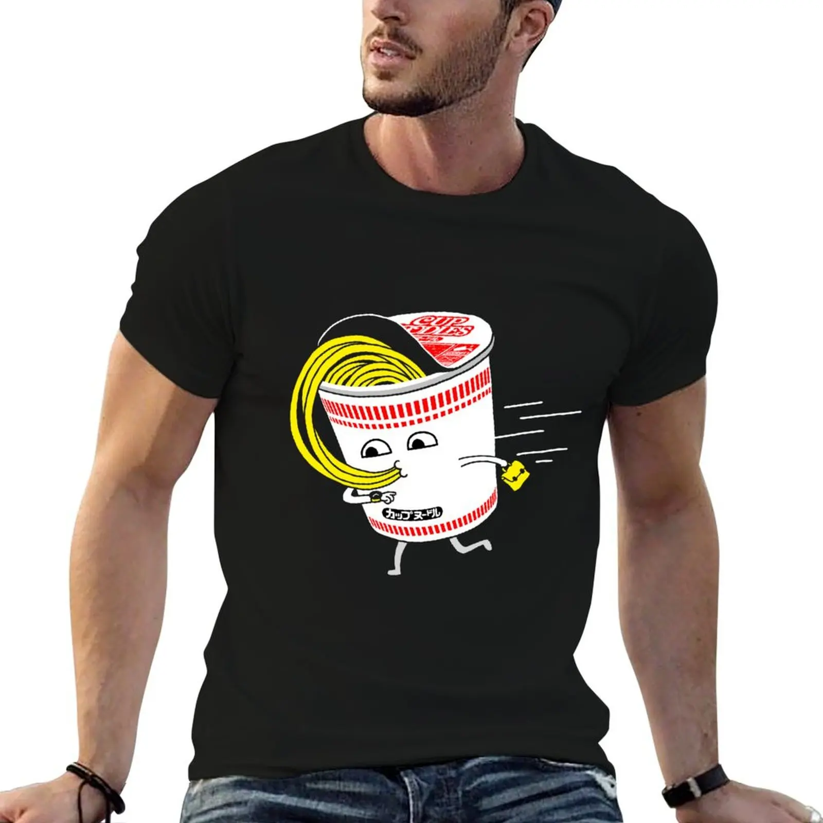 Quick meal in a rush! T-Shirt Trendy Pattern T-Shirt for Men