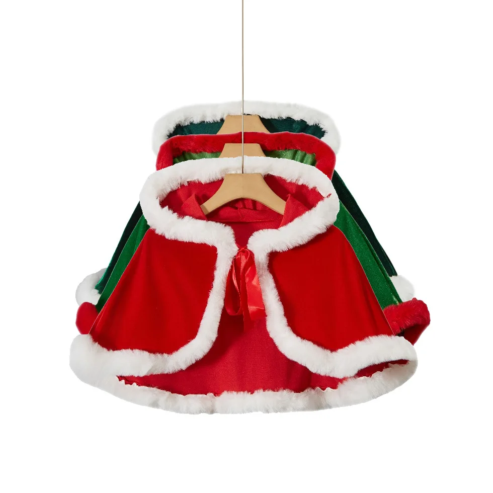 

[You're My Secret] Christmas shawl Holiday party Hooded cape Dress Up Stage Props Funny Holiday Party Women Fancy Suit