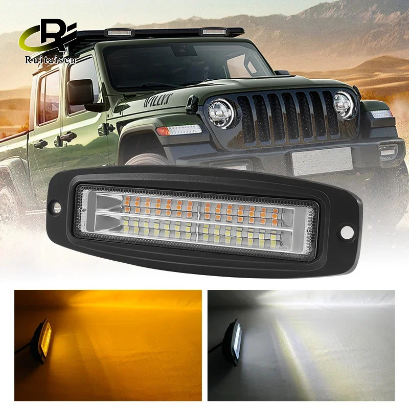 

7 Inch Car Flush Mount LED Pod Combo Work Light Bar Auto Led Driving Reversing Lamp ATV SUV Truck Off-road Vehicles 12V 24V