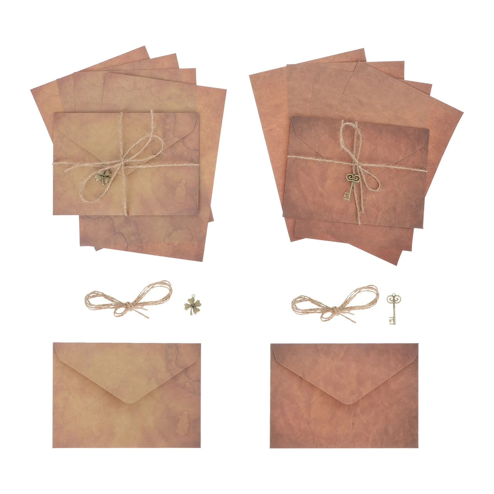 

2Sets Vintage Writing Paper Envelopes Set Excellent Material Safe Festival Wishes Encouragement Congratulations Unique