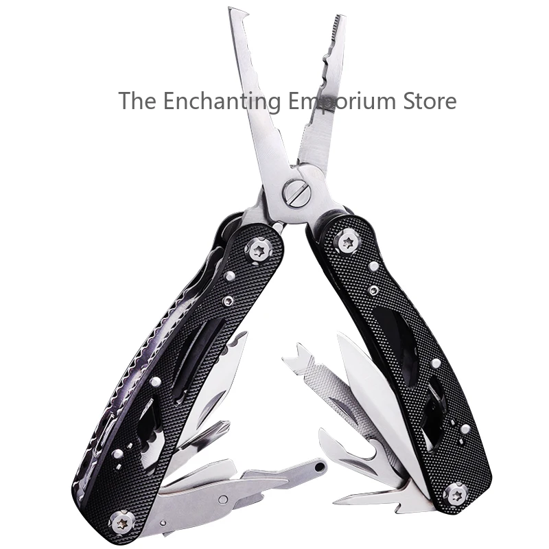 New Portable Folding Road Ya Pliers Multi functional Stainless Steel Fishing Pliers for Hook Removal and Fishing Line Cutting