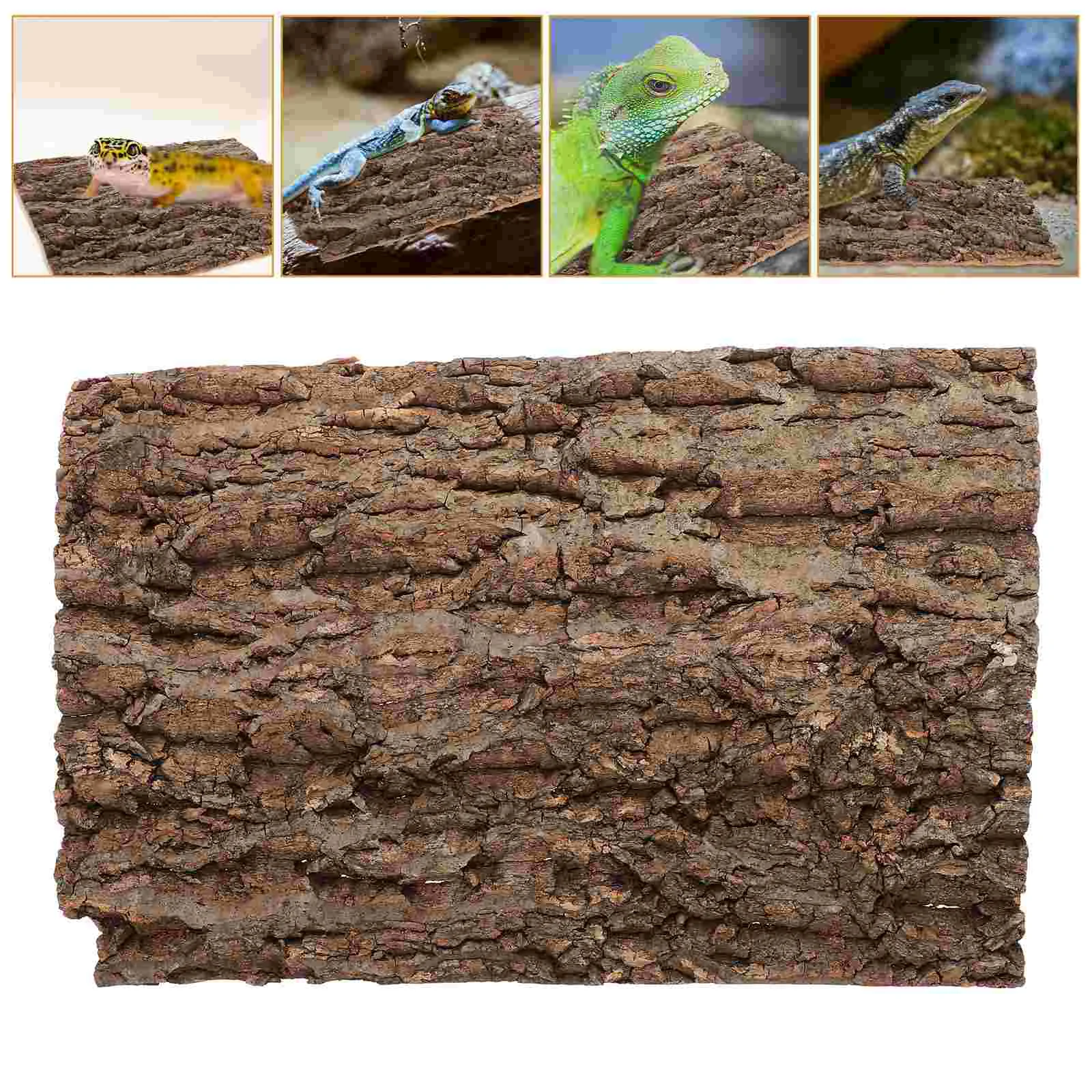 

Reptile Cork Terrarium Background Gecko Tank Backdrop Natural Reptile Climbing Cork bark board Reptile Background Bark