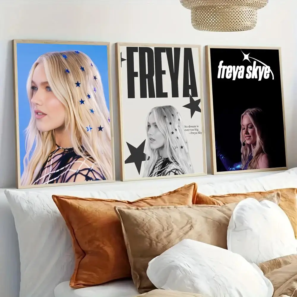 F-Freya Skye Popular Singer Poster Modern Home Living Bedroom Bar Hallway Waterproof Wall Art Aesthetic Decor