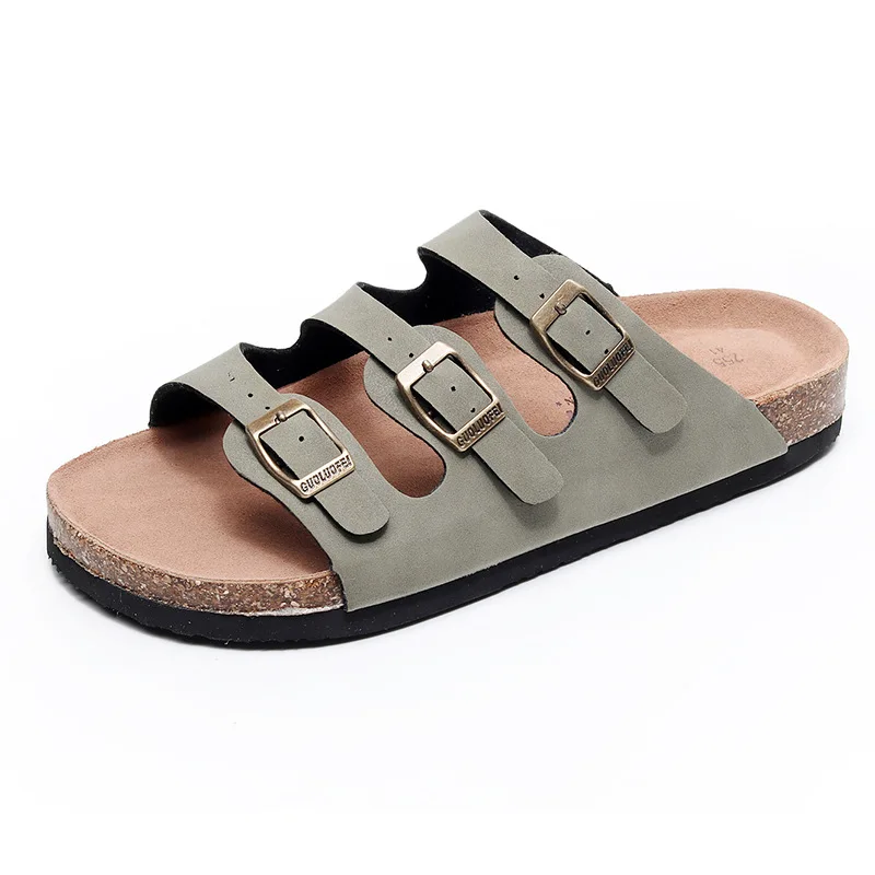 

Summer Men's Casual Sandals Outdoor Men's Non Slip Cork Slippers Beach Slippers