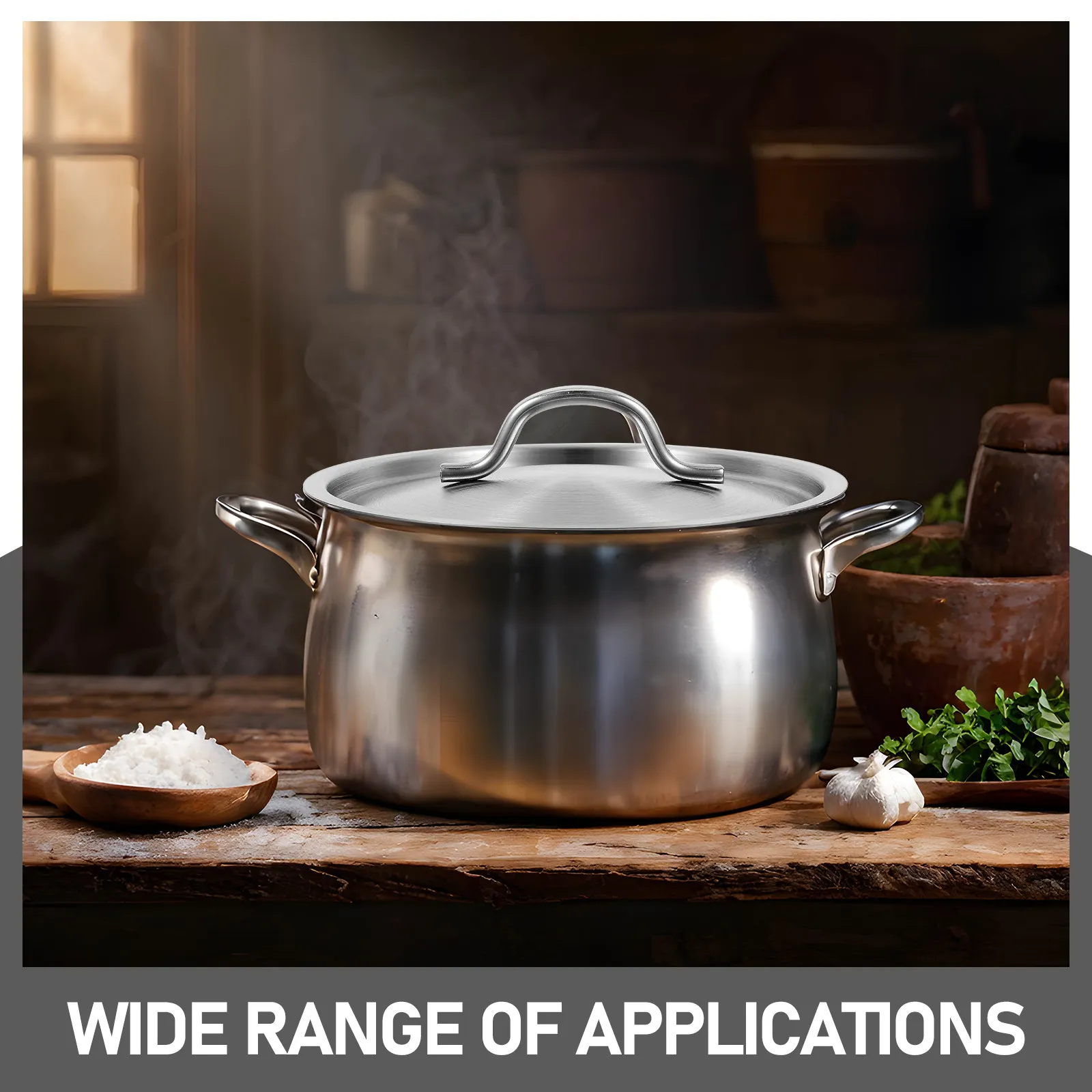 Stainless Steel Pot Lid Universal Flat Round Heavy Duty Cover Replacement for Frying Pan Cooking Wok Pot Lids Universal Pan Lid