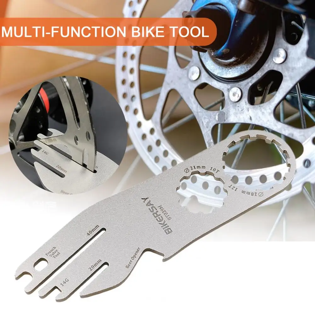 Multi-function Bike Tool Bicycle Brake Wrench Essential Bicycle Maintenance Tools Brake Wrench Disc Rotor Alignment Tool Valve