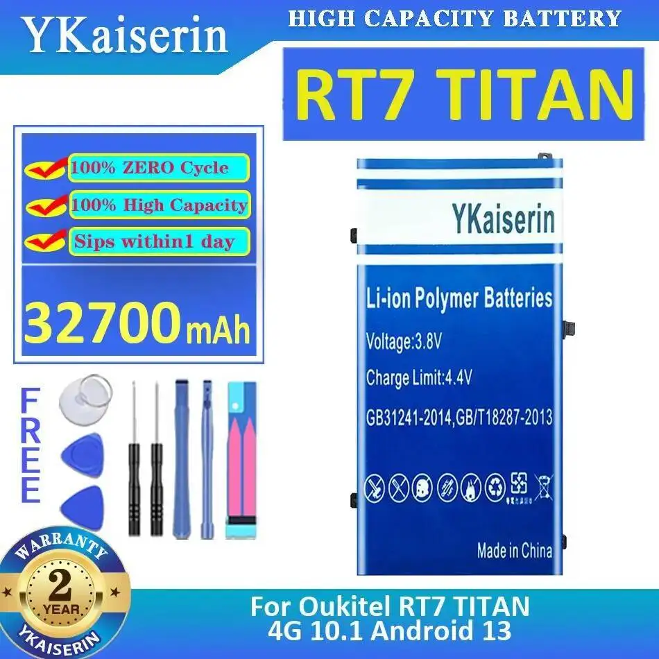 

32700Mah For Oukitel RT7 Titan 4G 10.1 Android 13 Tablet Battery Fast Charging