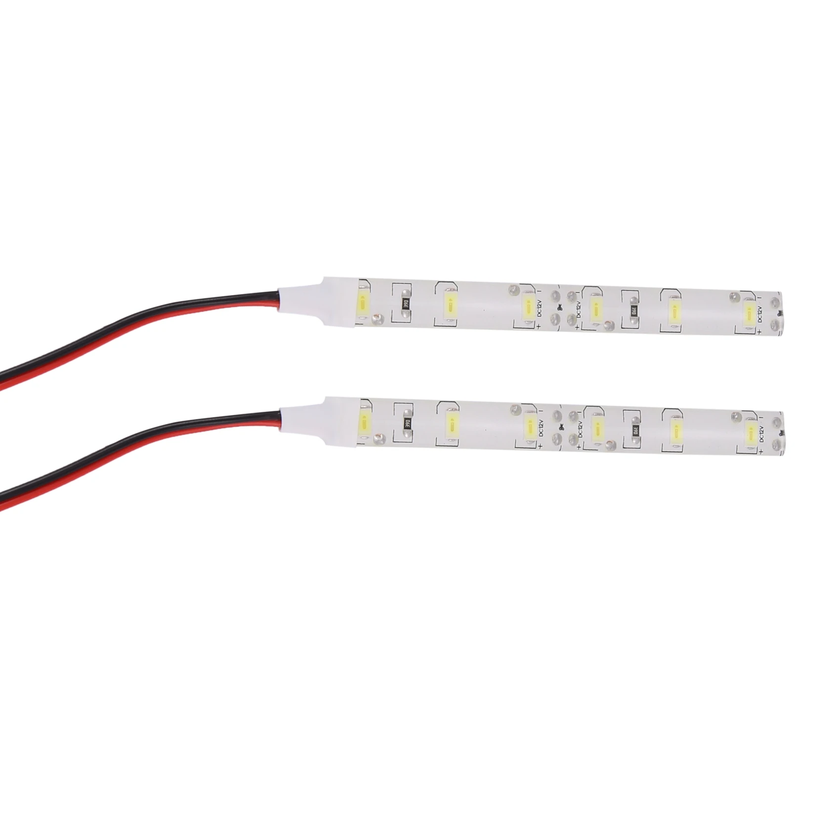 2x 10cm 12V White 6 LED 5630 SMD Strip Lights For Car Boat Motor Van Waterproof