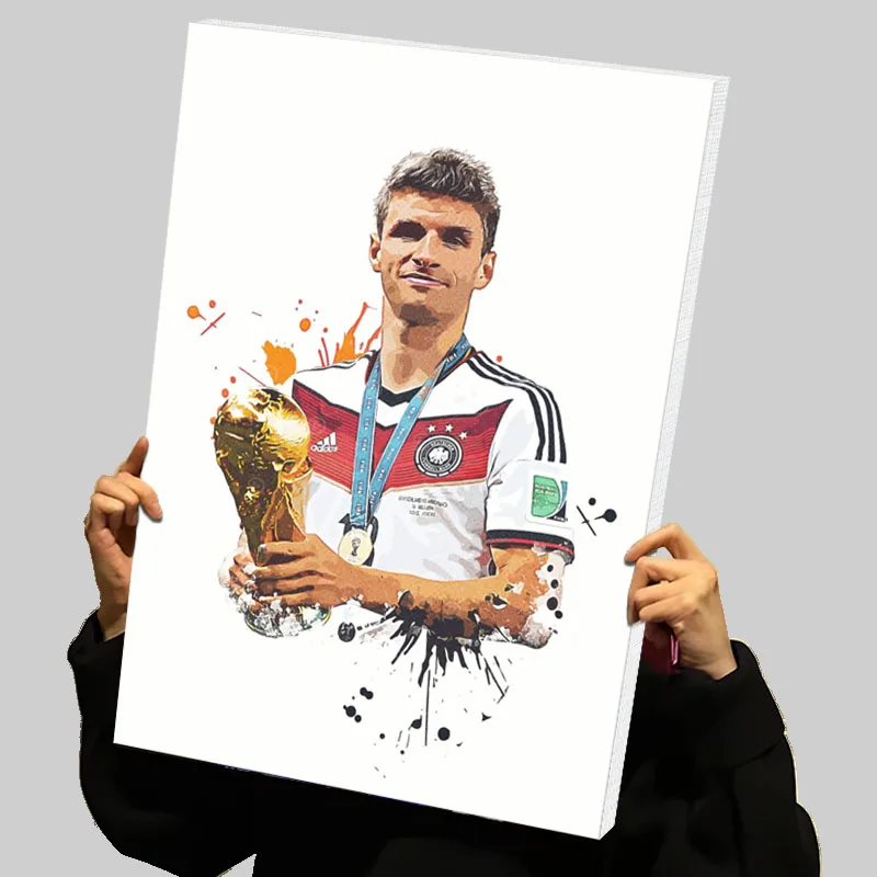 Thomas Mueller Prints Poster Football Player Custom Canvas Painting Wall Art Modern Abstract Canvases Decorative Paintings Mural