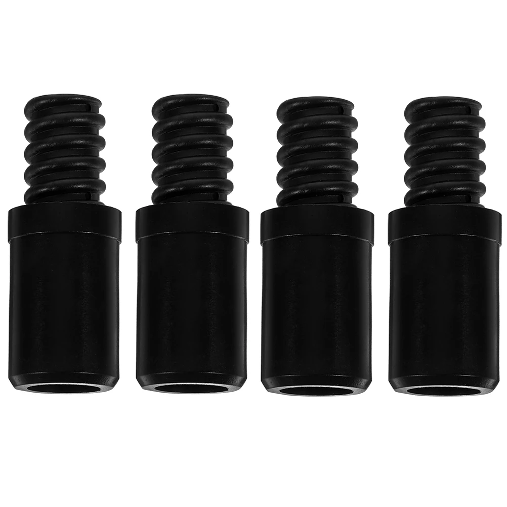 

4pcs Threaded Connector for 25mm Metal Rod Broom Handle Black Plastic Tip Extension Pole Adapter Sweeping Tools