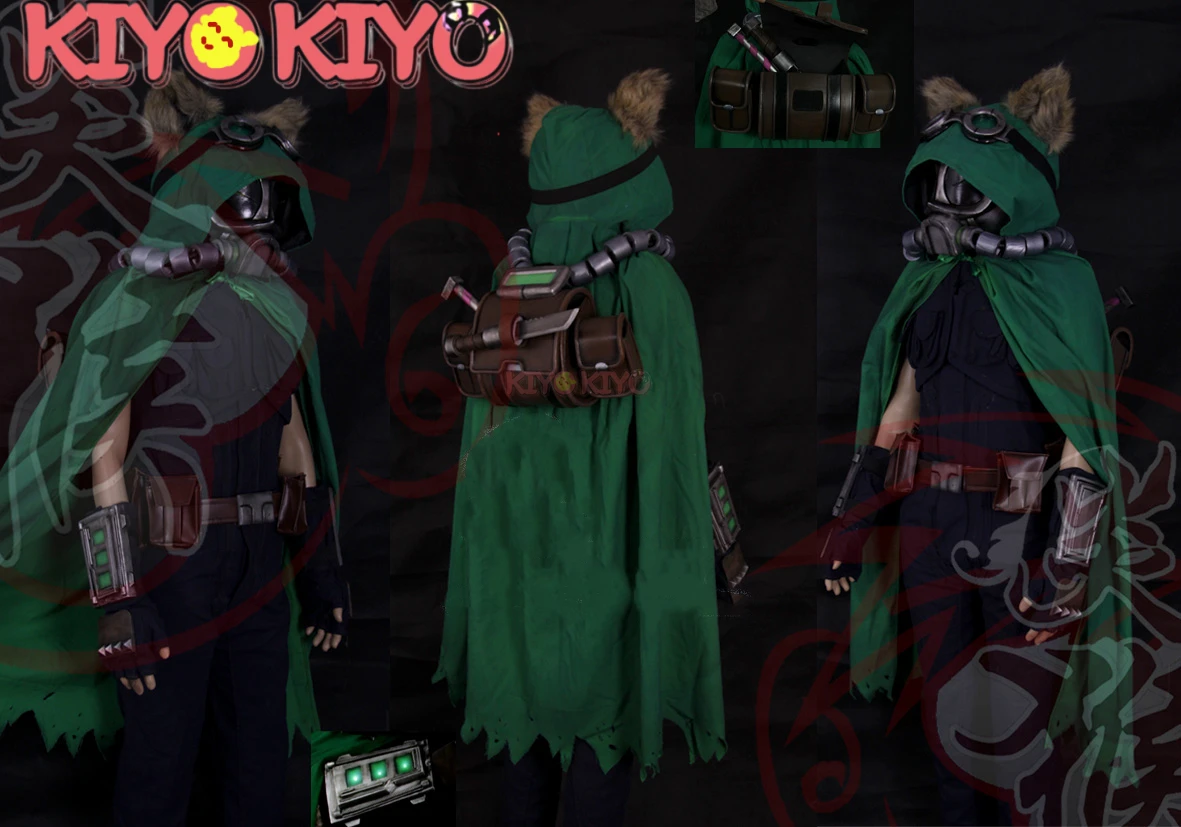 KIYO-KIYO Customized Teemo LOL Cosplays Teemo Cosplay Costume Omega teemoFull set with props weapons halloween costumes