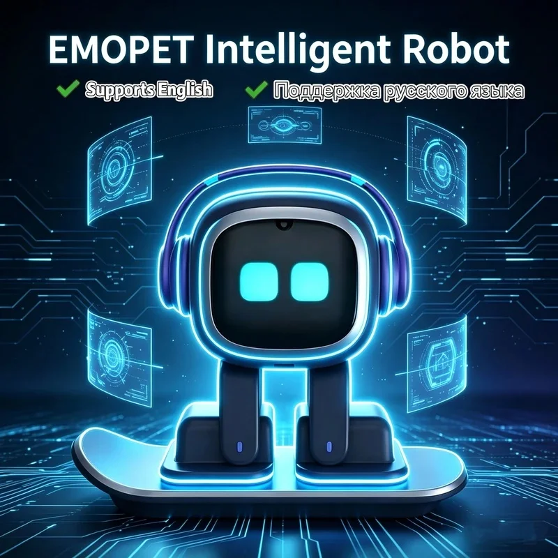 Smart Emo Robot Toy for Kids, AI Dialogue Interactive Desktop Electronic Pet Robot, Auto Emotional Response Companion Robot gift