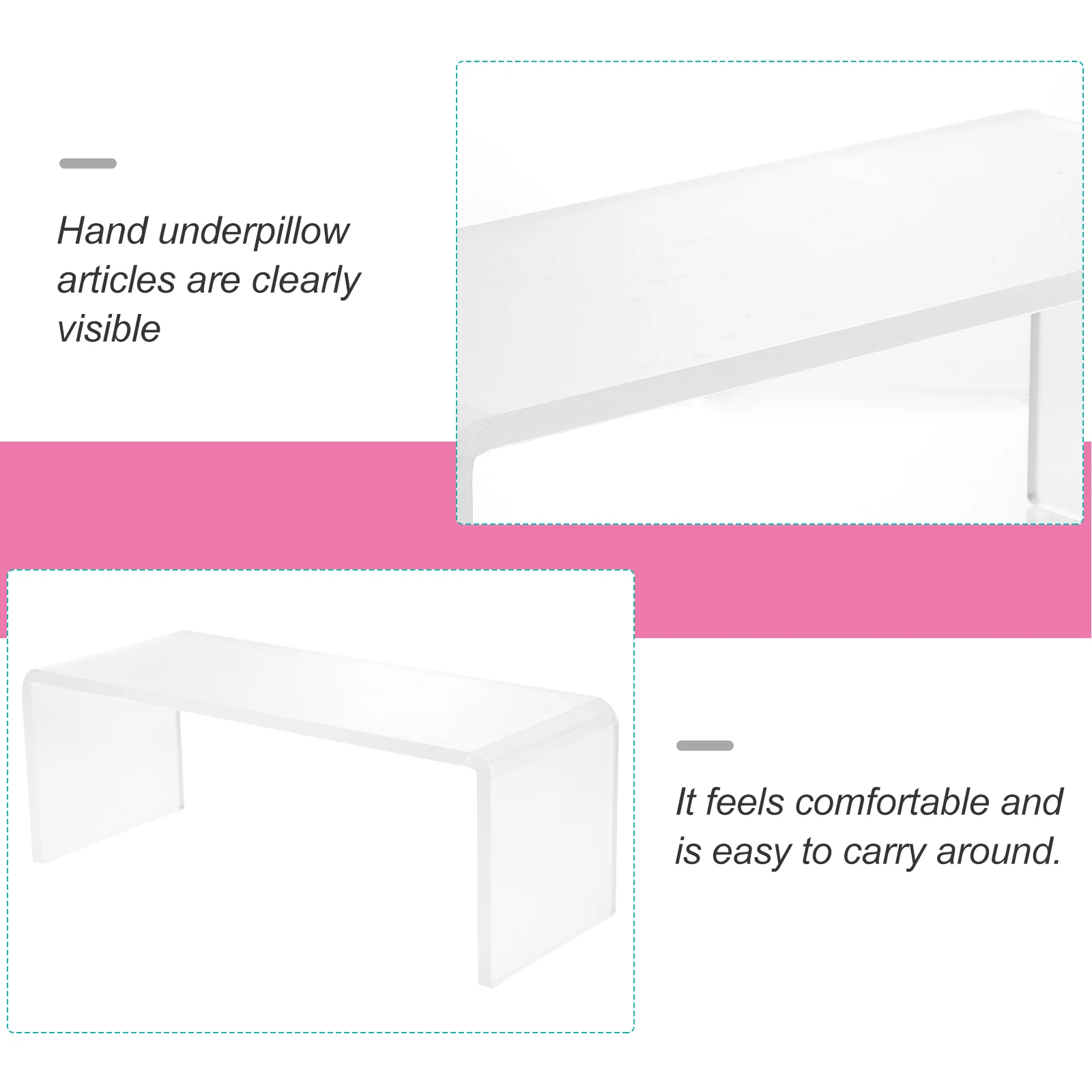 

Acrylic Thickened Hand Pillow Nail Art Manicure Support Wrist Rest Portable Practical Hand Rest Cushion for Salon