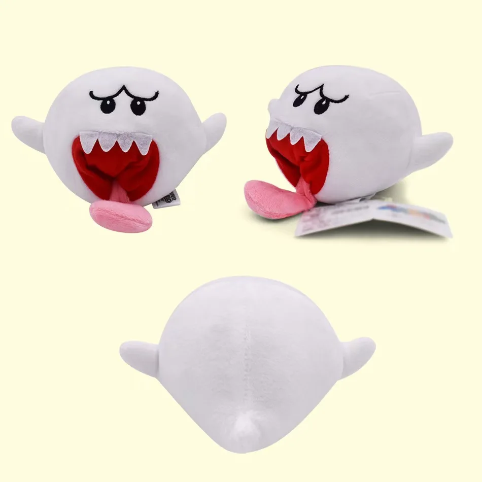 Superweiche Boo-Plüschfigur mit Krone/Rubin/Zunge, Geister-Stoffpuppe aus dem Mario-Spiel, niedliche Halloween-Anime-Kollektion, Deko-Geschenk – Detail 2
