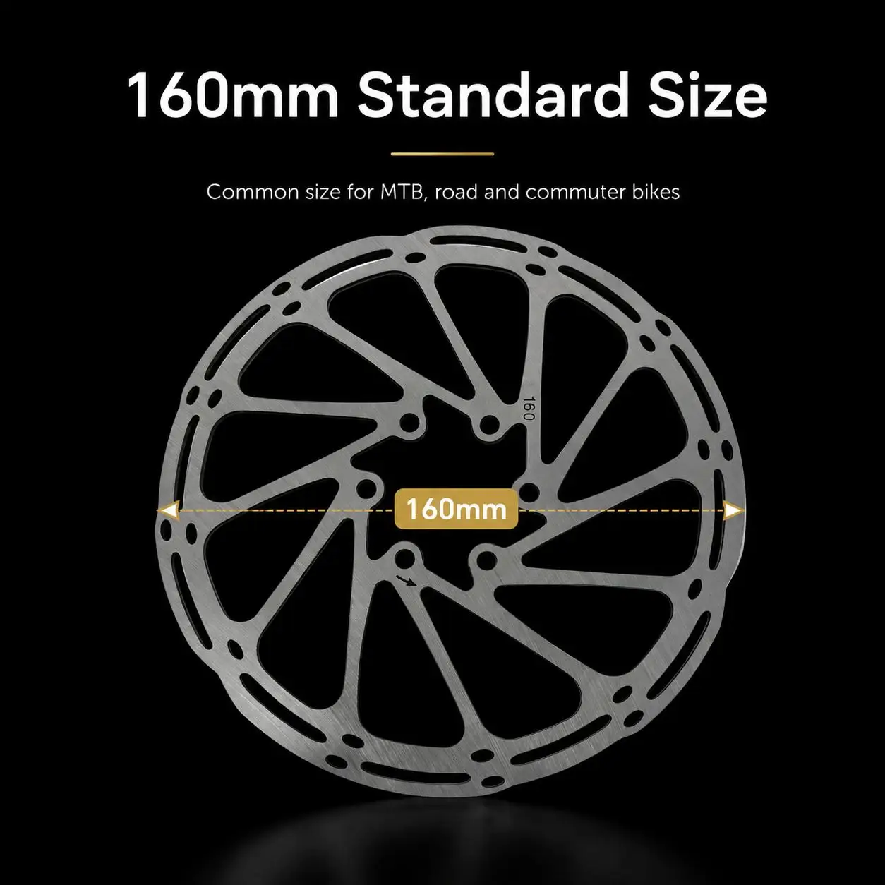 160mm Bike Disc Brake Rotor, Lightweight  6-Bolt Bicycle Brake Disc with  6 bolts, Heat-Resistant MTB Bike  Rotor image 4